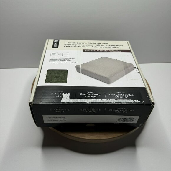 Classic Accessories Montlake FadeSafe Cushion Cover Rectangle Heather Fern 21x25 - Picture 5 of 5